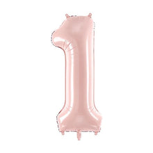 Naložite sliko v pregledovalnik galerije, BALON POLJUBNA ŠTEVILKA, velika, 72cm, SVETLO PASTELNO ROZA

