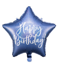 Naložite sliko v pregledovalnik galerije, BALON STAR HAPPY BIRTHDAY NAVY BLUE 40cm
